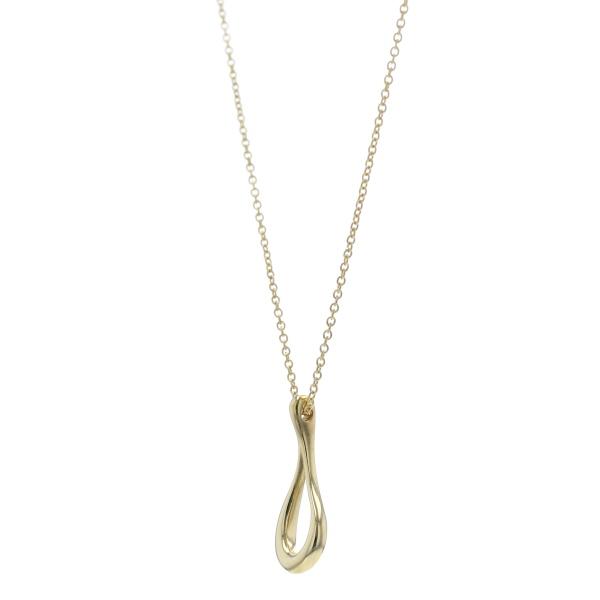 TIFFANY&Co. ティファニー K18YG オープンティアドロップ ネックレス 保存袋付 アズキチェーン 40.5cm【新品仕上済】【zz】【中古】_1