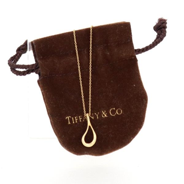 TIFFANY&Co. ティファニー K18YG オープンティアドロップ ネックレス 保存袋付 アズキチェーン 40.5cm【新品仕上済】【zz】【中古】_6