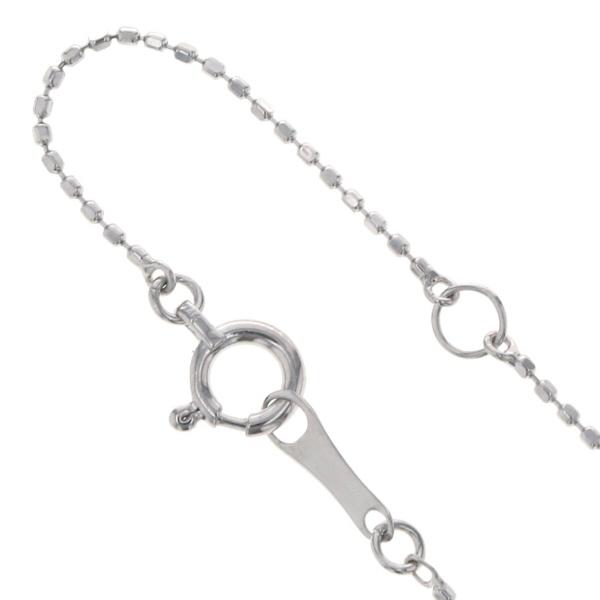 K18WG ホワイトゴールド ネックレス タンザナイト ダイヤモンド 0.12ct 十字架 クロス ハート 39cm【新品仕上済】【zz】【中古】_3
