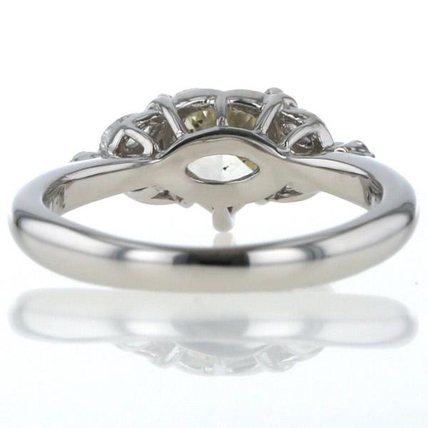 Pt900 プラチナ リング ダイヤモンド 1.124ct/0.24ct ハートシェイプ 