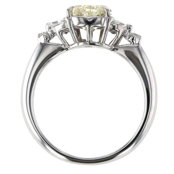 Pt900 プラチナ リング ダイヤモンド 1.124ct/0.24ct ハートシェイプ 