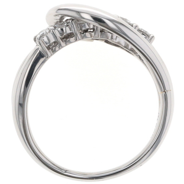 Pt900 プラチナ リング ダイヤモンド 0.60ct ウェーブ V字 ライン デザイン 指輪 10号【新品仕上済】【zz】【中古】_5