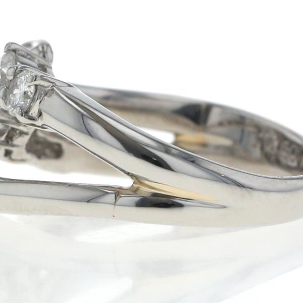 Pt900 プラチナ リング ダイヤモンド 0.60ct ウェーブ V字 ライン デザイン 指輪 10号【新品仕上済】【zz】【中古】_7