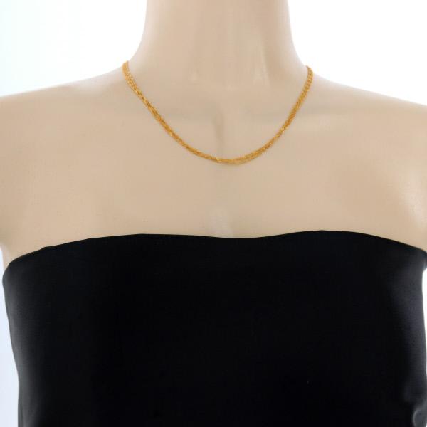 K24YG 999 イエローゴールド 純金 ネックレス 3連 シンプル デザイン  
