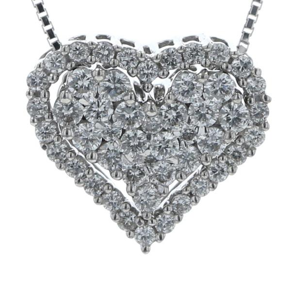 K18WG ホワイトゴールド ネックレス ダイヤモンド 0.75ct 2way 