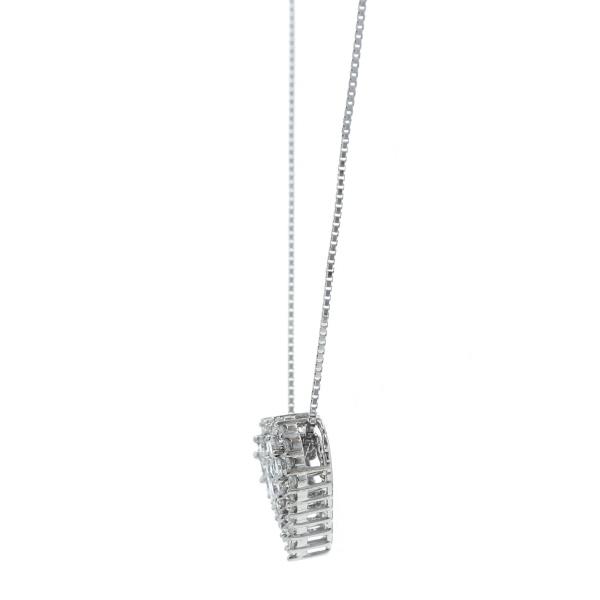 K18WG ホワイトゴールド ネックレス ダイヤモンド 0.75ct 2way 