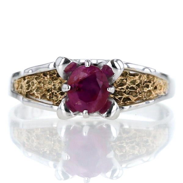 金K14 WG ホワイトゴールド13号ガーネット石