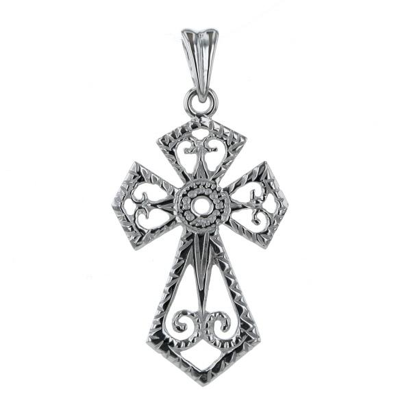 K18ホワイトゴールド 十字架ネックレス中古 K18ホワイトゴールド 十字架ネックレス中古 K18WG ホワイトゴールド