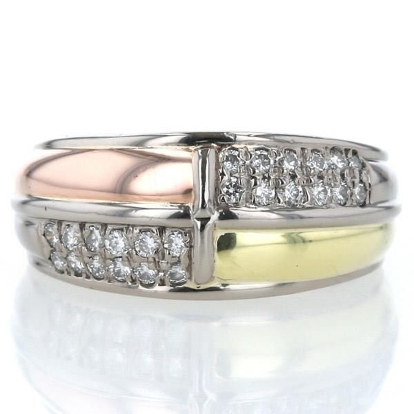 K18YG K18PG ダイヤモンド0.29 リング指輪