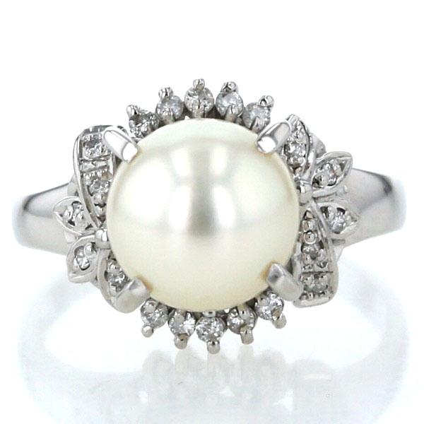 パールダイヤ取り巻きリング