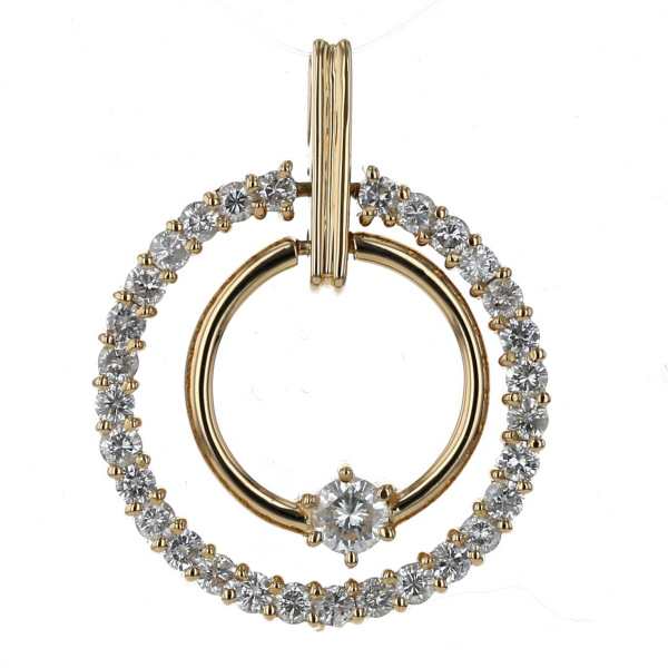 K18YG イエローゴールド ペンダントトップ ダイヤモンド1.00ct
