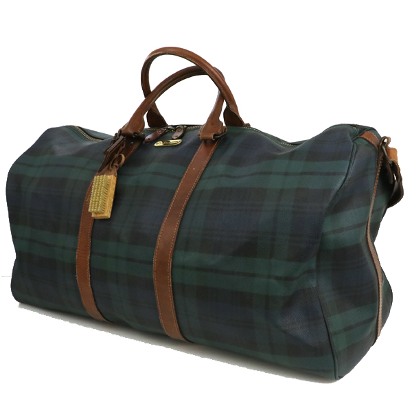 ポロ ラルフローレン Polo Ralph Lauren グリーンチェック ブラウン レザー Pvc ボストンバッグ ショルダー付き メンズ レディース 旅行の通販はau Pay マーケット Everydaygoldrush