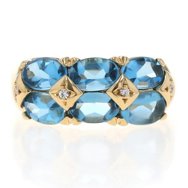 K18 YG イエローゴールド ブルートパーズ リング 11号 【公式通販】