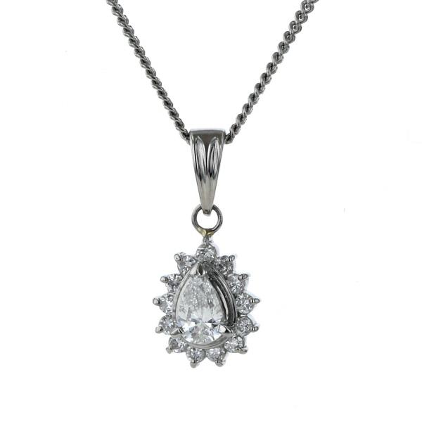 【鑑定書付】4℃ pt850 ダイヤ0.12ct ネックレス 鑑定書付】4℃ pt850 ダイヤ0.12ct ネックレス（ネックレス