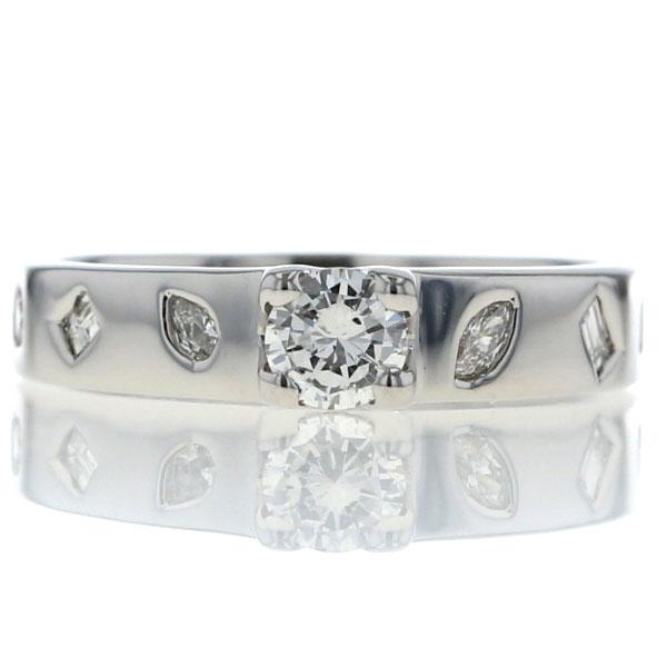 Pt900 11号　 バゲットカットダイヤモンドリング 指輪 メンズリング プラチナ バゲットカット ダイヤモンド