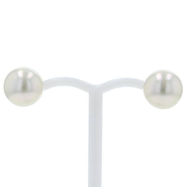 Pt900 プラチナ ピアス パール 真珠 8.6mm 一粒 ラウンド 冠婚葬祭 フォーマル シンプル【新品仕上済】【zz】【中古】