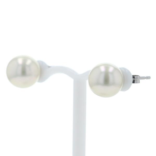 Pt900 プラチナ ピアス パール 真珠 8.6mm 一粒 ラウンド 冠婚葬祭 フォーマル シンプル【新品仕上済】【zz】【中古】_1