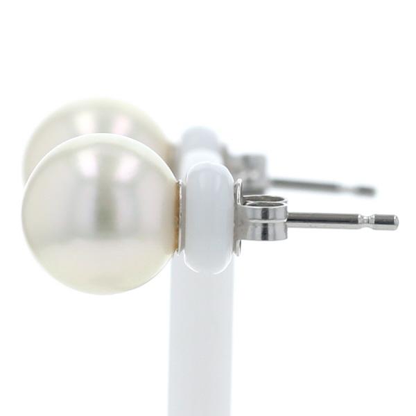 Pt900 プラチナ ピアス パール 真珠 8.6mm 一粒 ラウンド 冠婚葬祭 フォーマル シンプル【新品仕上済】【zz】【中古】_2