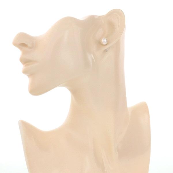 Pt900 プラチナ ピアス パール 真珠 8.6mm 一粒 ラウンド 冠婚葬祭 フォーマル シンプル【新品仕上済】【zz】【中古】_6