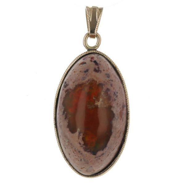 K18YG イエローゴールド ペンダントトップ カンテラオパール オーバル 一粒 カボション ミル打ち【新品仕上済】【zz】【中古】の通販は