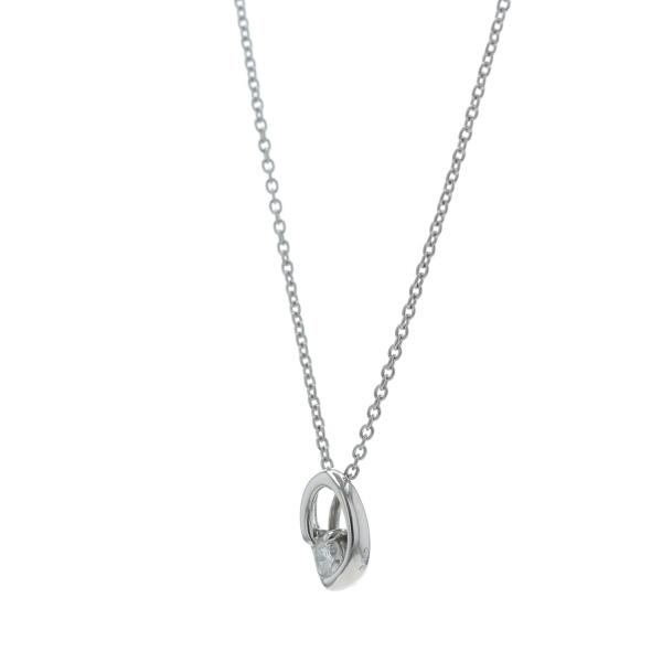 Pt900 Pt850 プラチナ ネックレス ダイヤモンド 0.10ct 一粒 オープン 