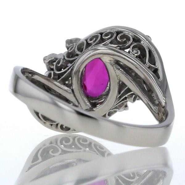 Pt900 プラチナ リング ルビー 0.92ct ダイヤモンド 0.45ct 抱き合せ 