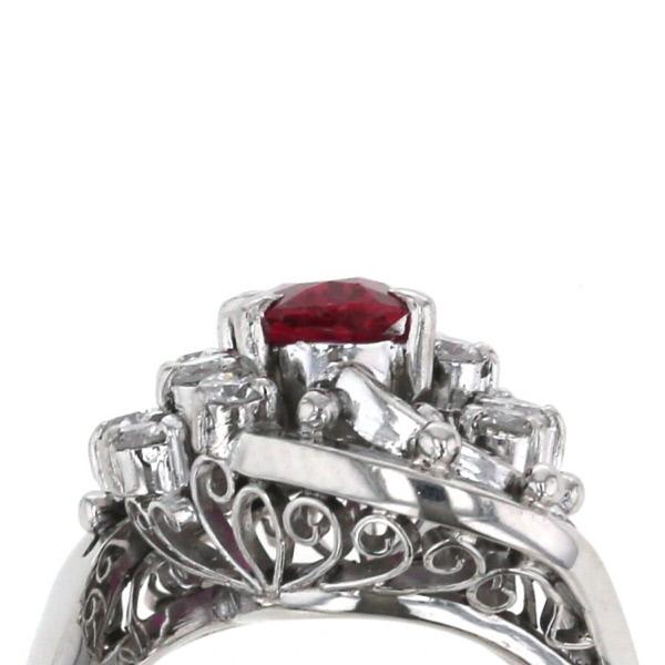 Pt900 プラチナ リング ルビー 0.92ct ダイヤモンド 0.45ct 抱き合せ 