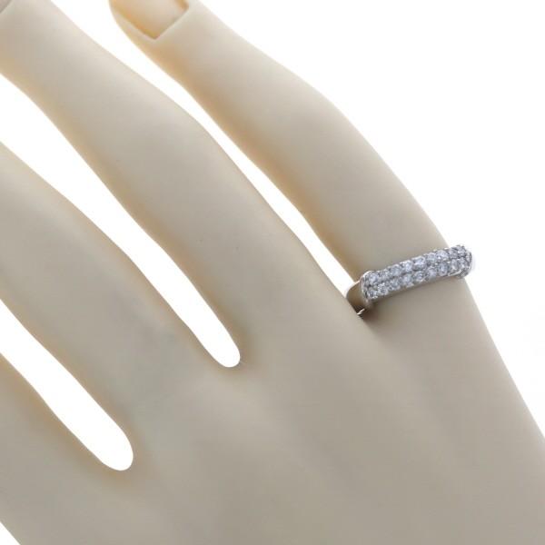 Pt900 プラチナ リング ダイヤモンド 0.30ct 2列 1/3ハーフエタニティ パヴェ 指輪 5号【新品仕上済】【zz】【中古】_6
