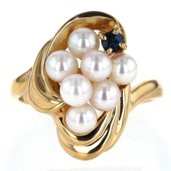 K18YG サファイヤ リング 0.16CT【中古】 かかわる