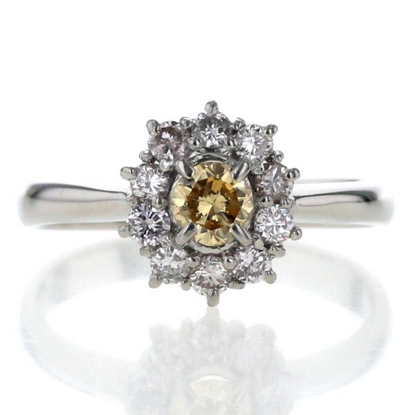 K18 フラワーモチーフ ダイヤモンドペンダントブローチ