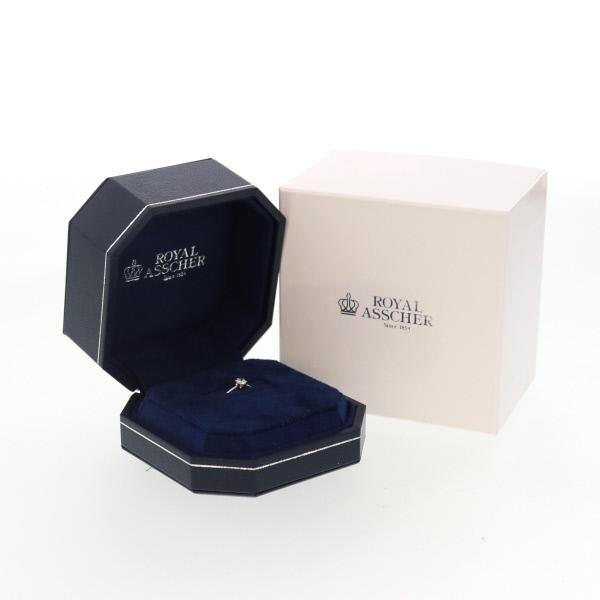 RoyalAsscher ロイヤルアッシャー Pt950 プラチナ リング ダイヤ 0.17ct クラウンERA251 カラーF VS2 指輪 7号 鑑定書【新品仕上済】【zz】【中古】_6