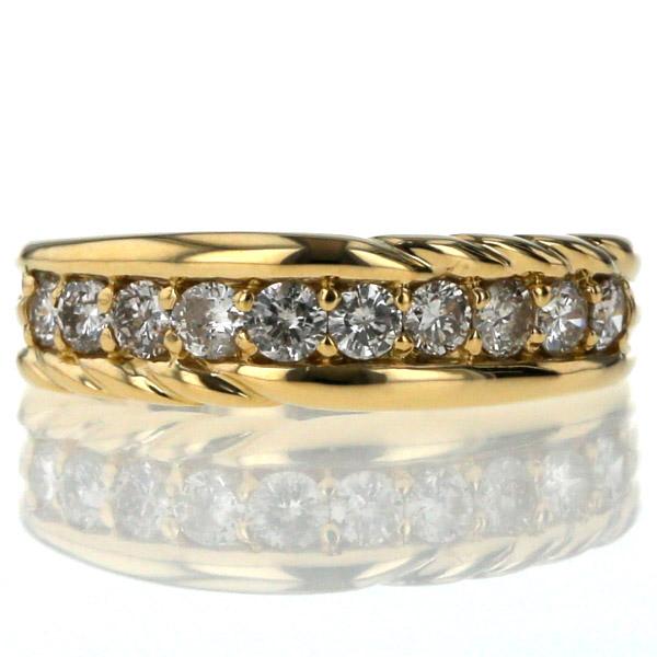 K18YG イエローゴールド リング ダイヤモンド 0.50ct 10粒 1/3  