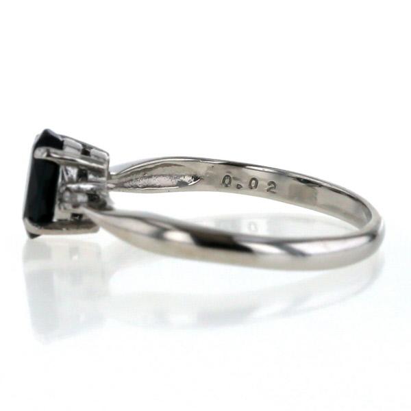 Pt900 プラチナ リング サファイア 1.0ct ダイヤモンド 0.02ct