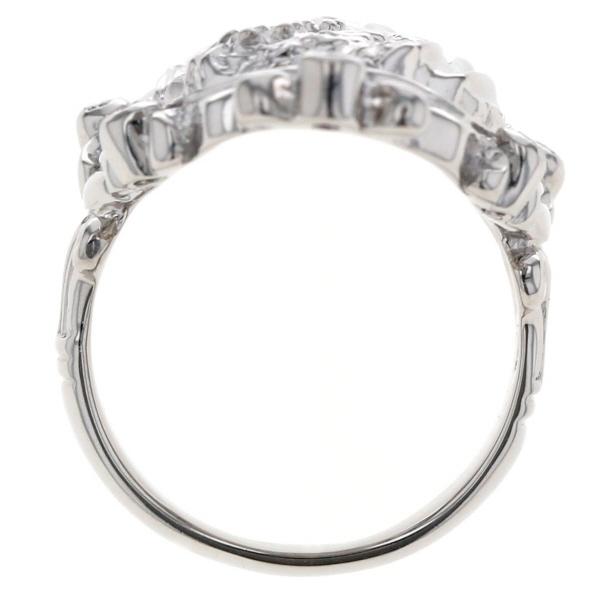 Pt900 プラチナ リング ダイヤ 0.19ct オーバル つや消し 女性 横顔 人物 カメオモチーフ 指輪 14号【新品仕上済】【zz】【中古】_5