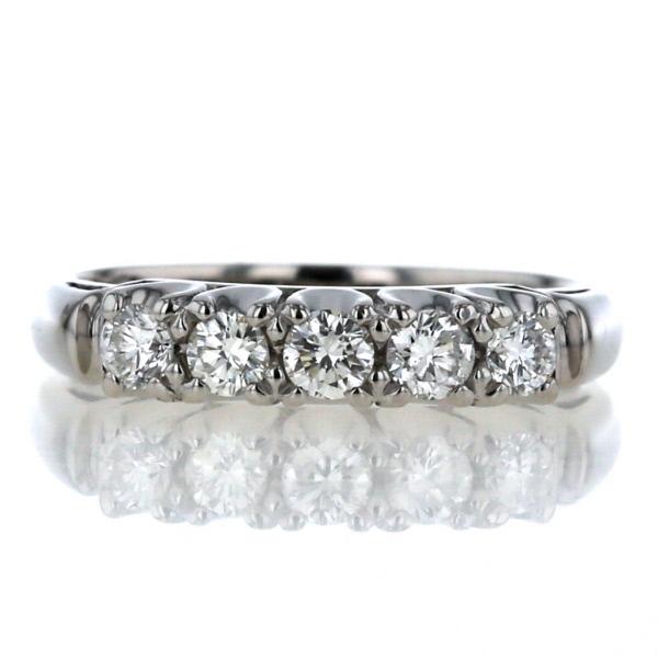 プラチナ ダイヤモンド リング ウェーブ8号　0.07ctPt900刻印2.2g プラチナ900 デザイン ダイヤリング プラチナ ダイヤモンド