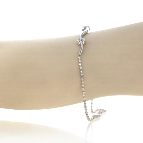 SALE ☆別注♥️ORDER K18WG×PEARLブレスレット K18WG ホワイトゴールド ブレスレット ダイヤモンド0.15ct ハート