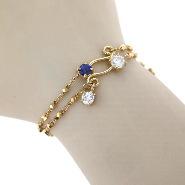 K18YG 2連 ゴールド ブレスレットau750刻印 ブレスレット K18YG 2連