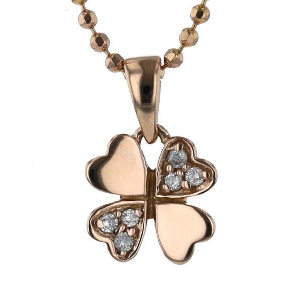 Folli Follie (フォリフォリ) K18 クローバーダイヤネックレス