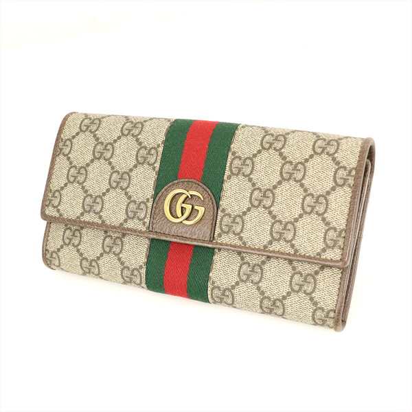 極美品 GUCCI クラッチバッグ ネイビー GGスプリーム シェリーライン+