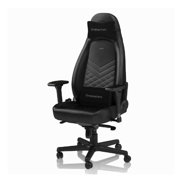 ゲーミングチェア(ヘッドレスト ランバーサポート付) ICON ホワイト noblechairs（ノーブルチェアーズ） NBL-ICN-PU-BPW-SGL