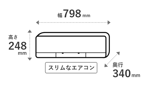 エアコン 本体のみ 14畳 スリム 高さ 24.8cm 単相200V 白くまくん Wシリーズ 2025年モデル スターホワイト 日立 RAS-WR4025D