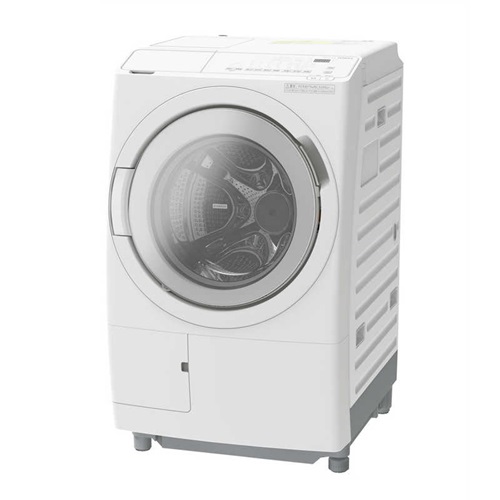 洗濯機 12kg ドラム式洗濯乾燥機 左開きタイプ 日立 BD-SV120ML(W) ホワイト 自動投入 らくメンテ 大容量