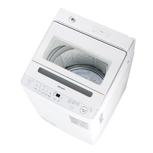 全自動洗濯機 洗濯・脱水容量10kg 穴なし槽 ホワイト系 シャープ ES-GV10K-W