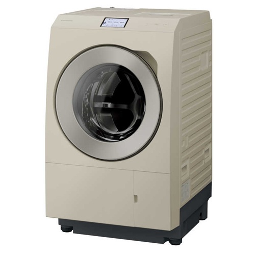 洗濯機 12kg ななめドラム洗濯乾燥機 左開き パナソニック NA-LX129EL-C サンドグレージュ ナノイーX 自動投入 ヒートポンプ乾燥 温水スゴ落ち泡洗浄 スマホで洗濯 ダウンジャケットコース
