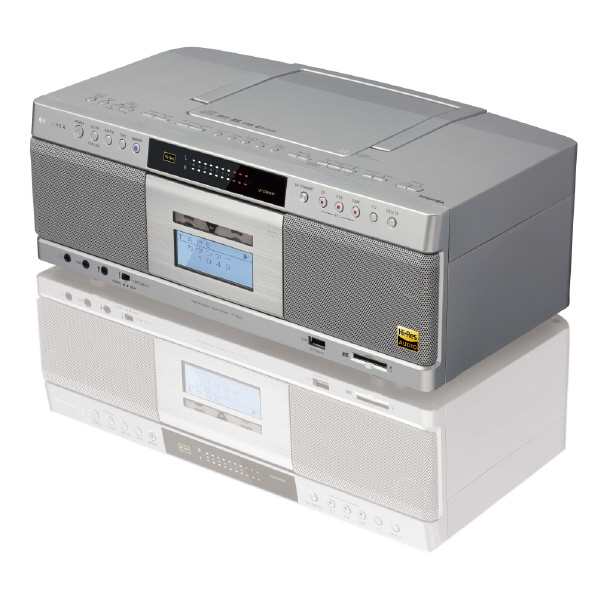 ハイレゾ対応SD USB CDラジオカセットレコーダー シルバー 東芝 TY-AK21(S)