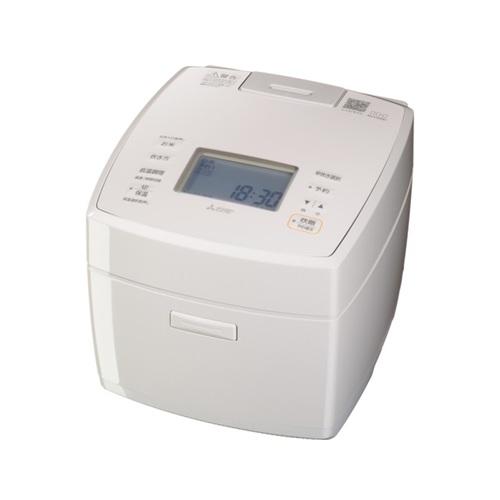 炊飯器 5.5合 ダブル備長炭コート 熾火 炭炊釜 三菱 NJ-VS10H-W 白亜麻 超音波吸水 炊き分け 低温調理機能 お手入れ簡単 内釜洗米 コンパクト