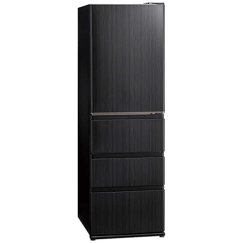 冷蔵庫 4ドア 右開き 458リットル DELIE+ デリエプラス ウッドブラック アクア AQR-V46R(K)