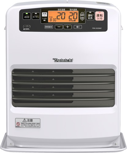 石油ファンヒーター ダイニチ 木造9畳まで コンクリート12畳まで タンク容量5.0L KE TYPE ムーンホワイト FW-3325KE W