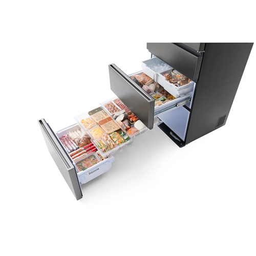 冷蔵庫 428L アイリスオーヤマ 大凍量Lite IRSN-FX43A-H ノーブルグレー 5段冷凍室 フレンチドア 両開き 奥行薄型 62.8cm