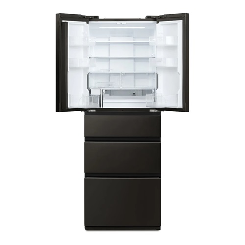 冷蔵庫 428L アイリスオーヤマ 大凍量Lite IRSN-FX43A-H ノーブルグレー 5段冷凍室 フレンチドア 両開き 奥行薄型 62.8cm